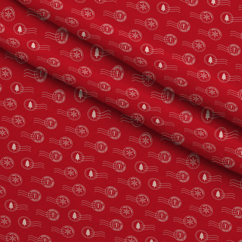 North Pole Post Pattern 7 Minky Fabric — plush minky folded close-up preview (mv-minky-v1:lying)