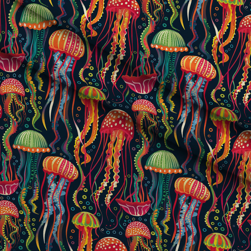 Ocean Drifters Pattern 1 Minky Fabric — plush minky folded close-up preview (mv-minky-v1:lying)