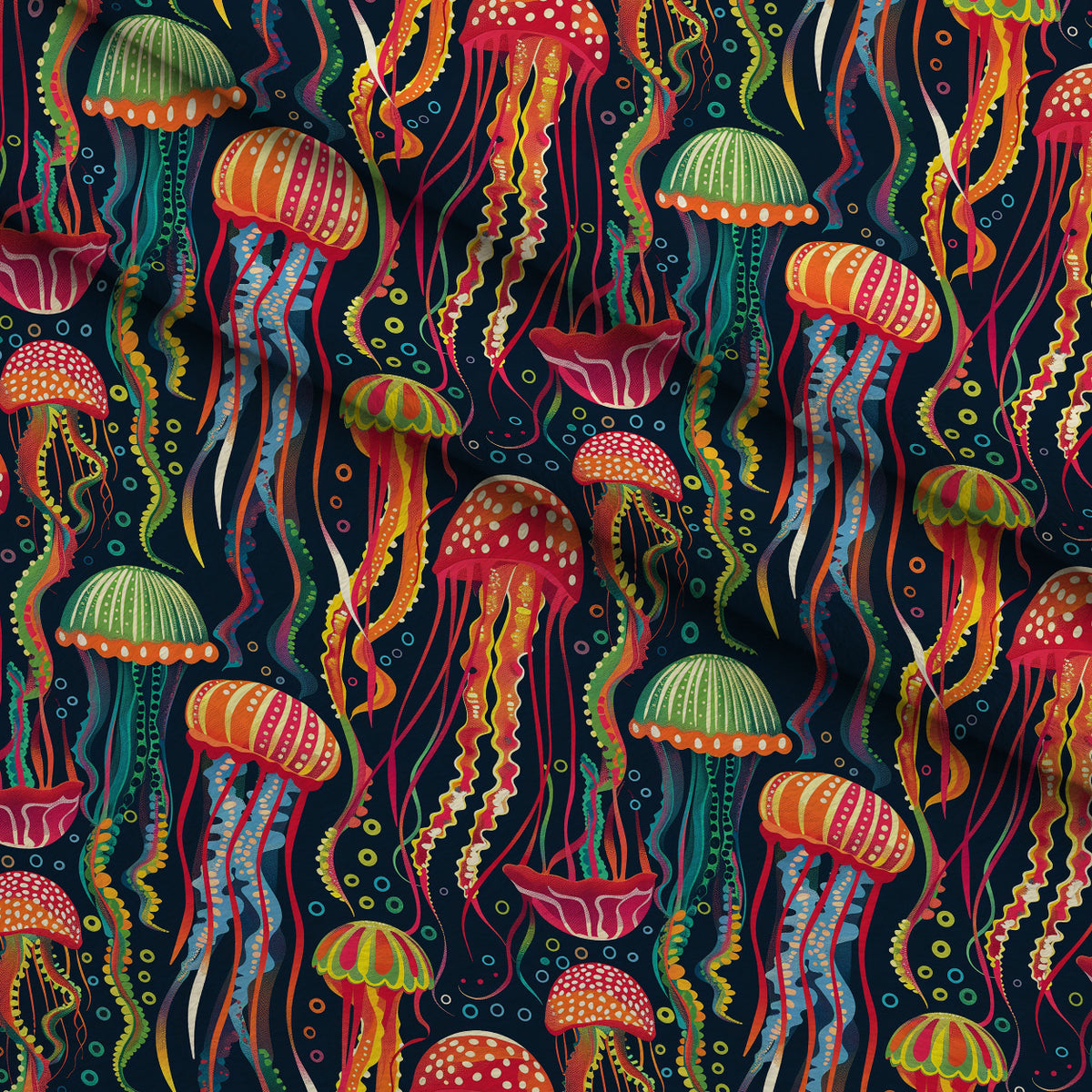 Ocean Drifters Pattern 1 Minky Fabric — plush minky folded close-up preview (mv-minky-v1:lying)