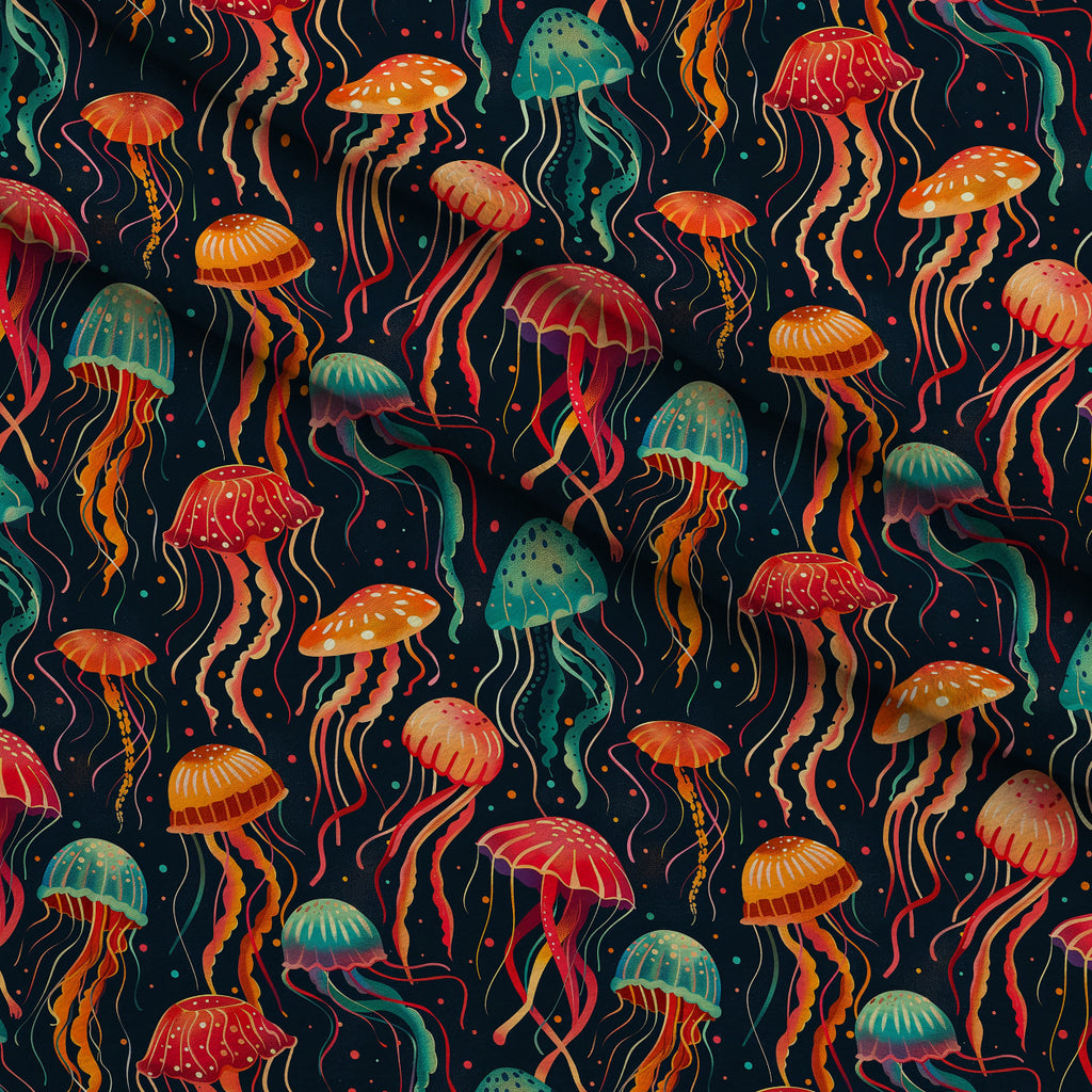 Ocean Drifters Pattern 2 Minky Fabric — plush minky folded close-up preview (mv-minky-v1:lying)