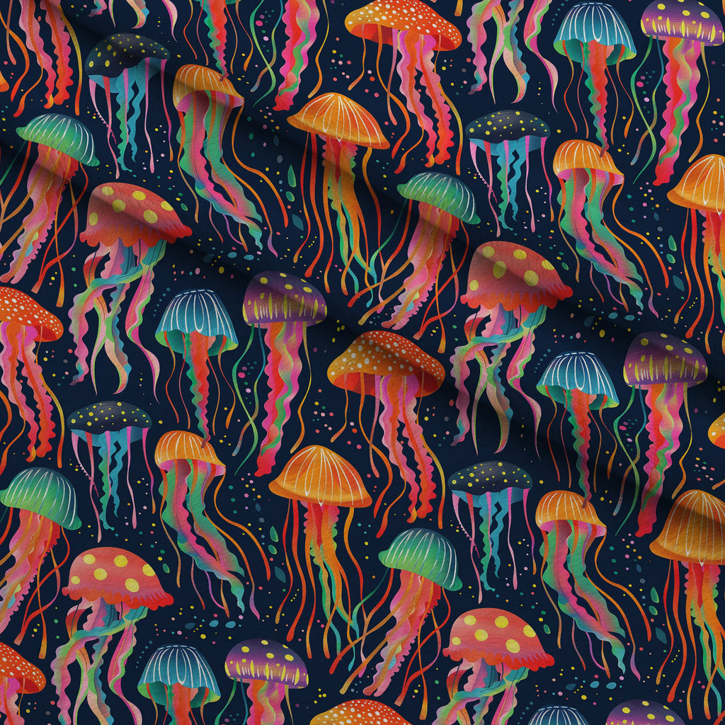 Ocean Drifters Pattern 4 Minky Fabric — plush minky folded close-up preview (mv-minky-v1:lying)