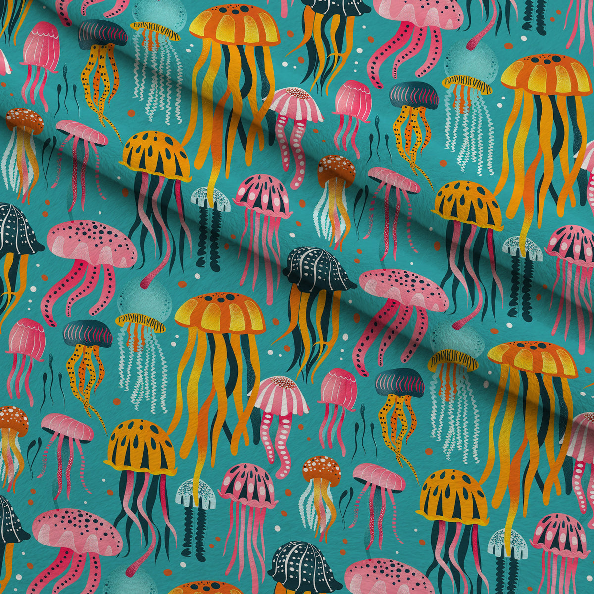 Ocean Drifters Pattern 8 Minky Fabric — plush minky folded close-up preview (mv-minky-v1:lying)