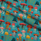 Ocean Drifters Pattern 9 Minky Fabric — plush minky folded close-up preview (mv-minky-v1:lying)