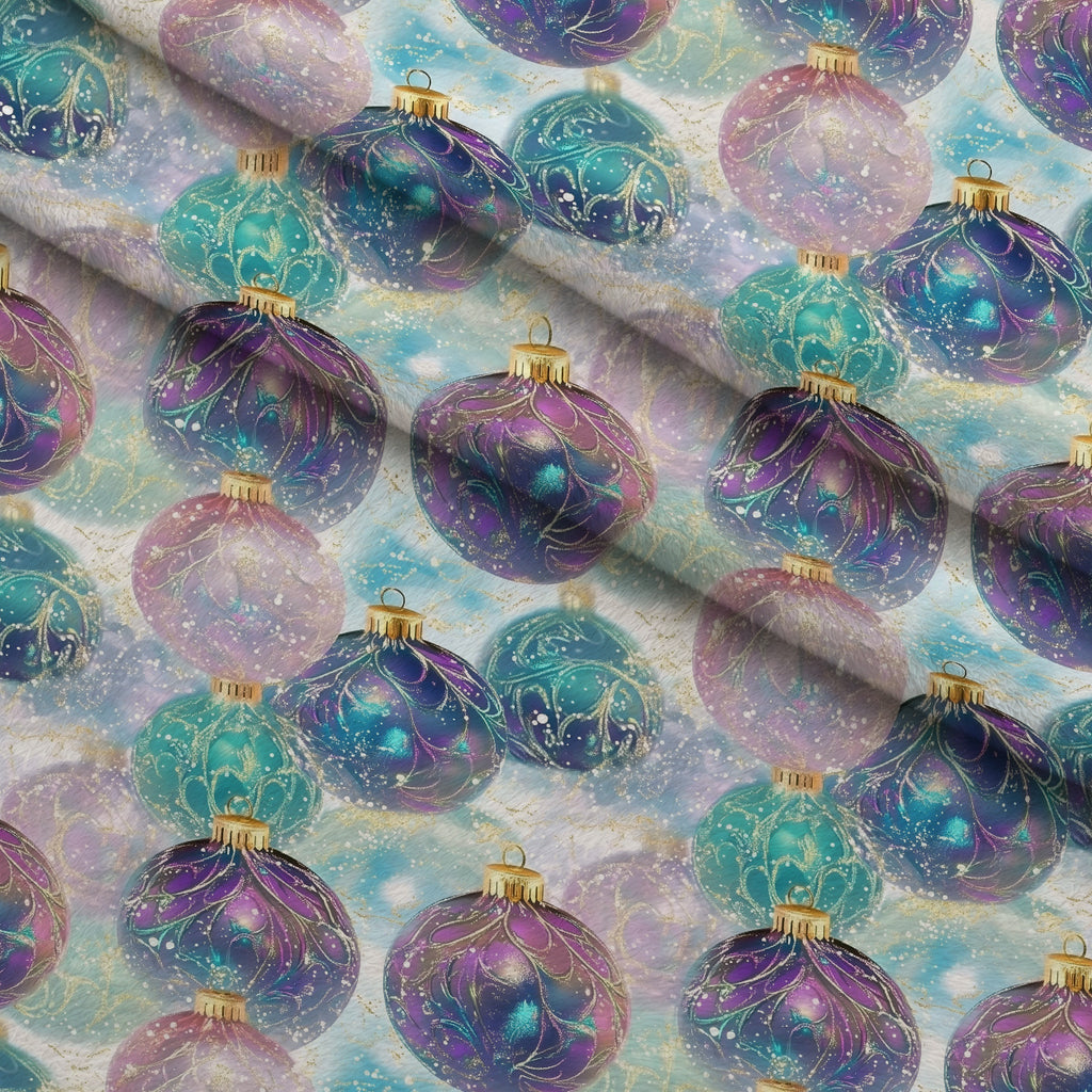 Opalescent Baubles Pattern 18 Minky Fabric — plush minky folded close-up preview (mv-minky-v1:lying)