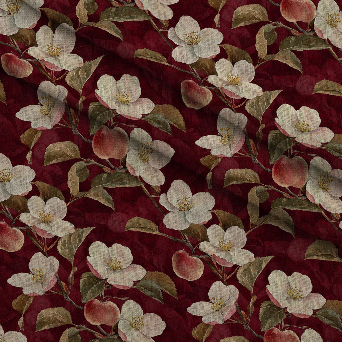 Orchard Hearth Pattern 18 Minky Fabric — plush minky folded close-up preview (mv-minky-v1:lying)