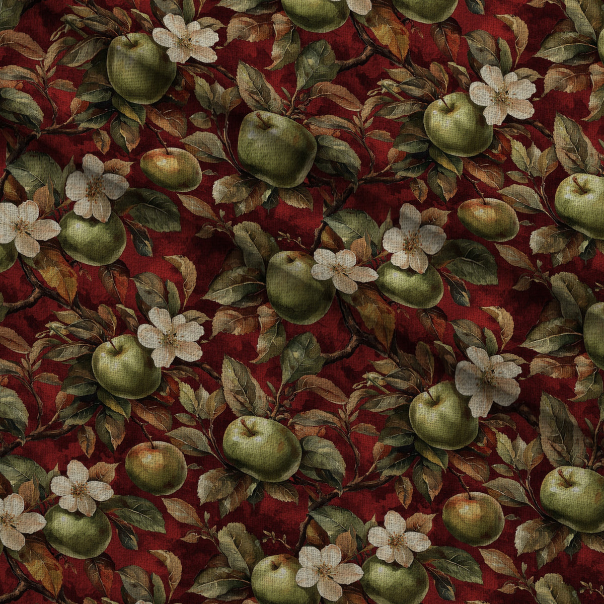 Orchard Hearth Pattern 8 Minky Fabric — plush minky folded close-up preview (mv-minky-v1:lying)