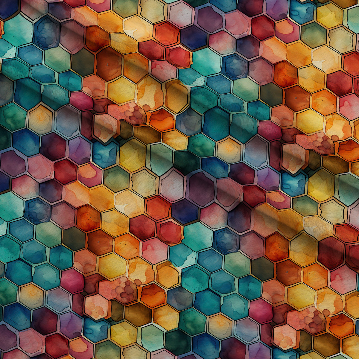 Painted Hexies Pattern 11 Minky Fabric — plush minky folded close-up preview (mv-minky-v1:lying)