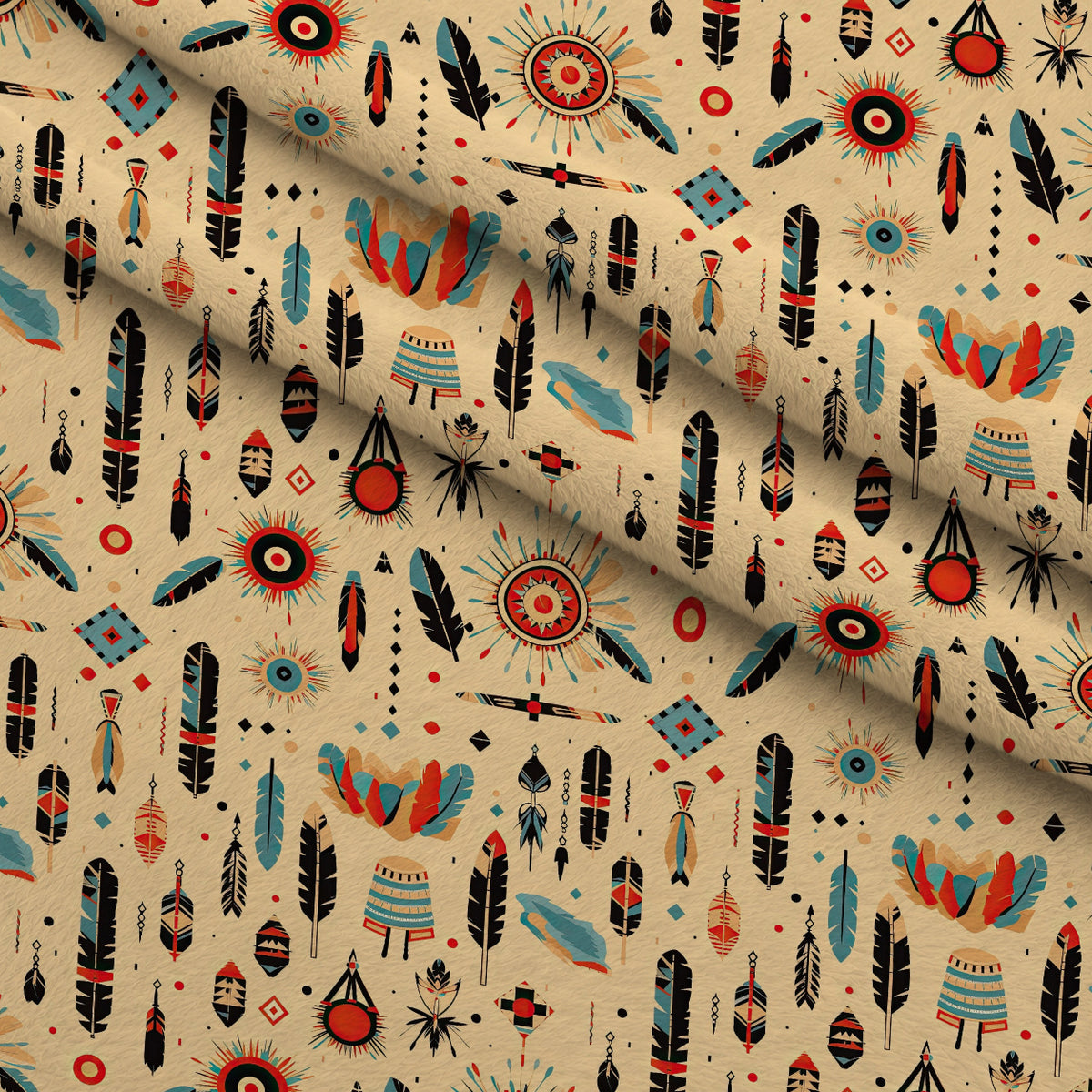 Painted Plains Pattern 10 Minky Fabric — plush minky folded close-up preview (mv-minky-v1:lying)
