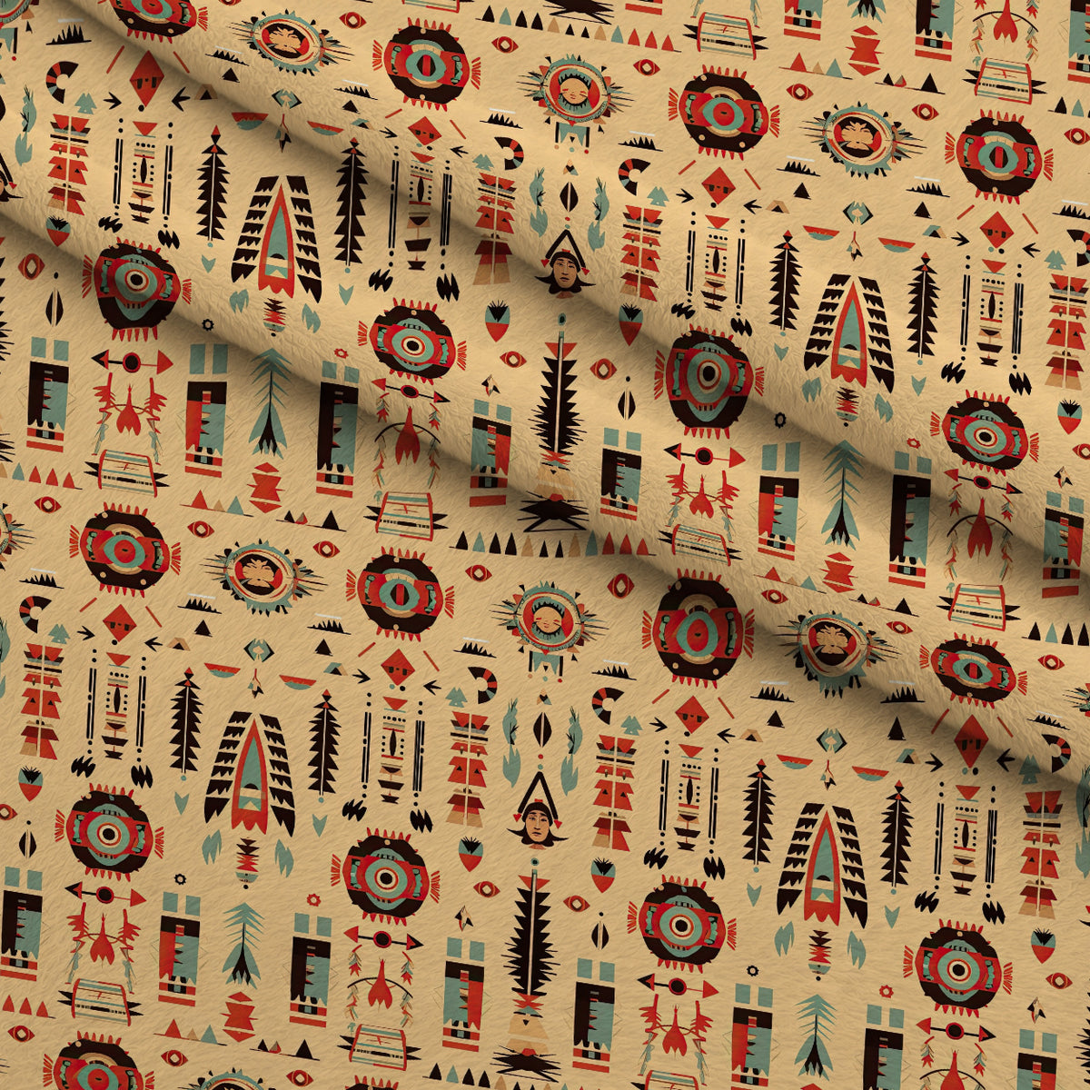 Painted Plains Pattern 3 Minky Fabric — plush minky folded close-up preview (mv-minky-v1:lying)