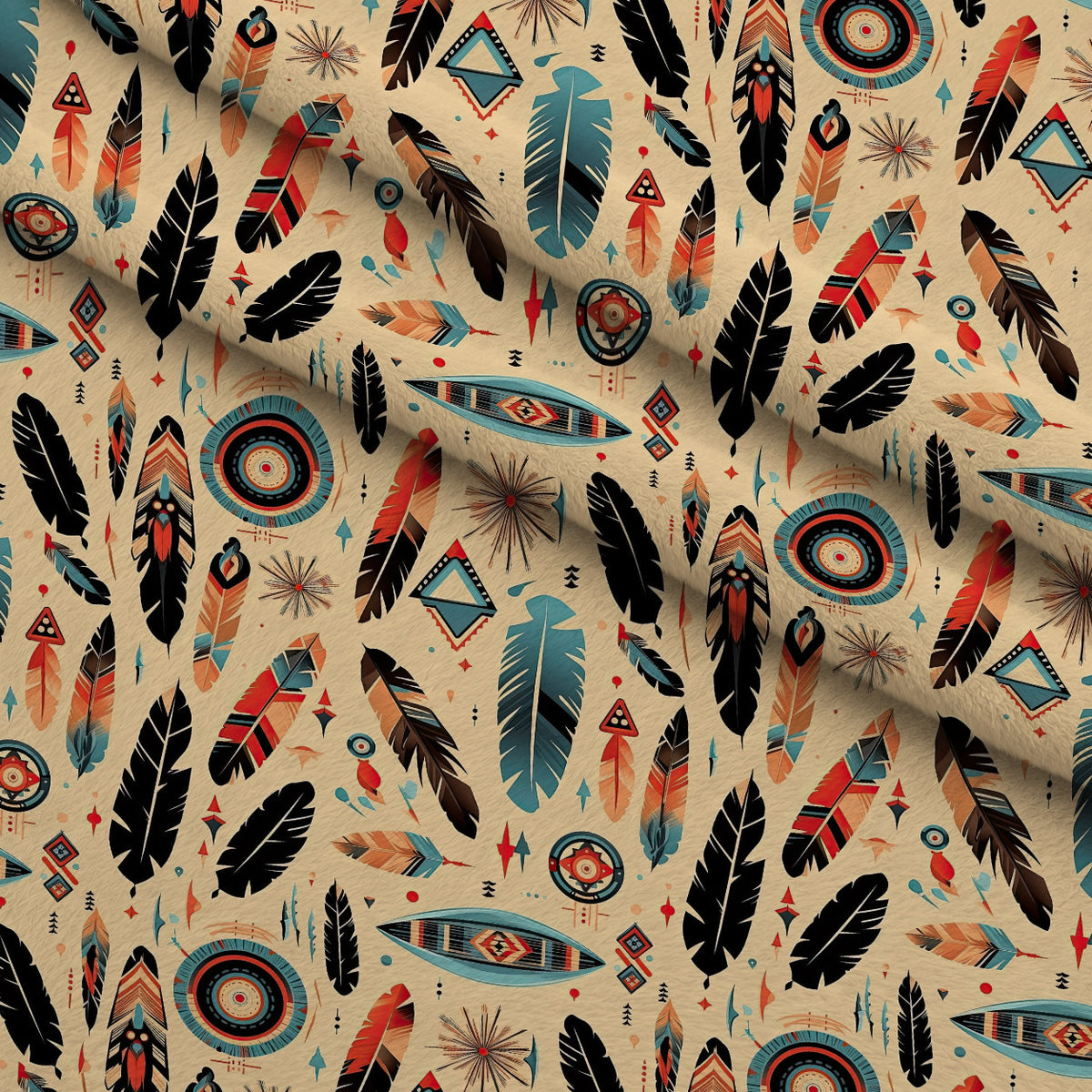 Painted Plains Pattern 7 Minky Fabric — plush minky folded close-up preview (mv-minky-v1:lying)