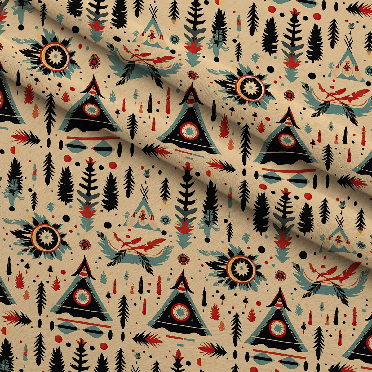 Painted Plains Pattern 8 Minky Fabric — plush minky folded close-up preview (mv-minky-v1:lying)