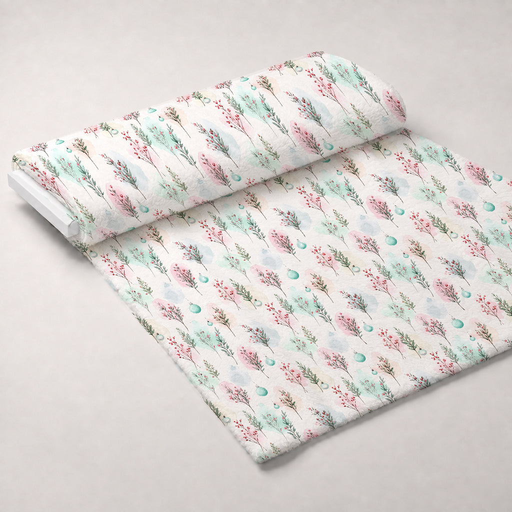 Pastel Pine Wonderland Pattern 11 Minky Fabric — plush minky unrolled bolt preview (mv-minky-v1:bolt)