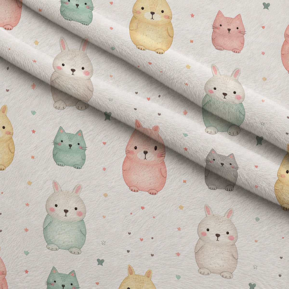 Pastel Pine Wonderland Pattern 13 Minky Fabric — plush minky folded close-up preview (mv-minky-v1:lying)