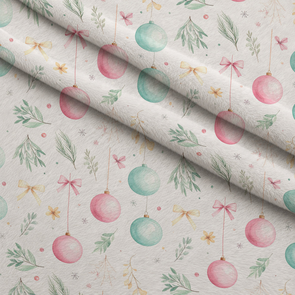 Pastel Pine Wonderland Pattern 20 Minky Fabric — plush minky folded close-up preview (mv-minky-v1:lying)