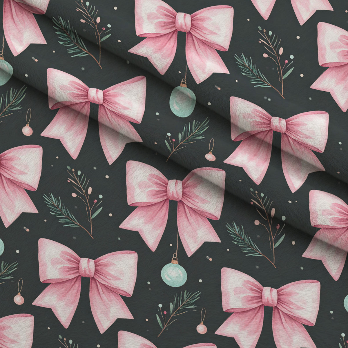 Pastel Pine Wonderland Pattern 22 Minky Fabric — plush minky folded close-up preview (mv-minky-v1:lying)
