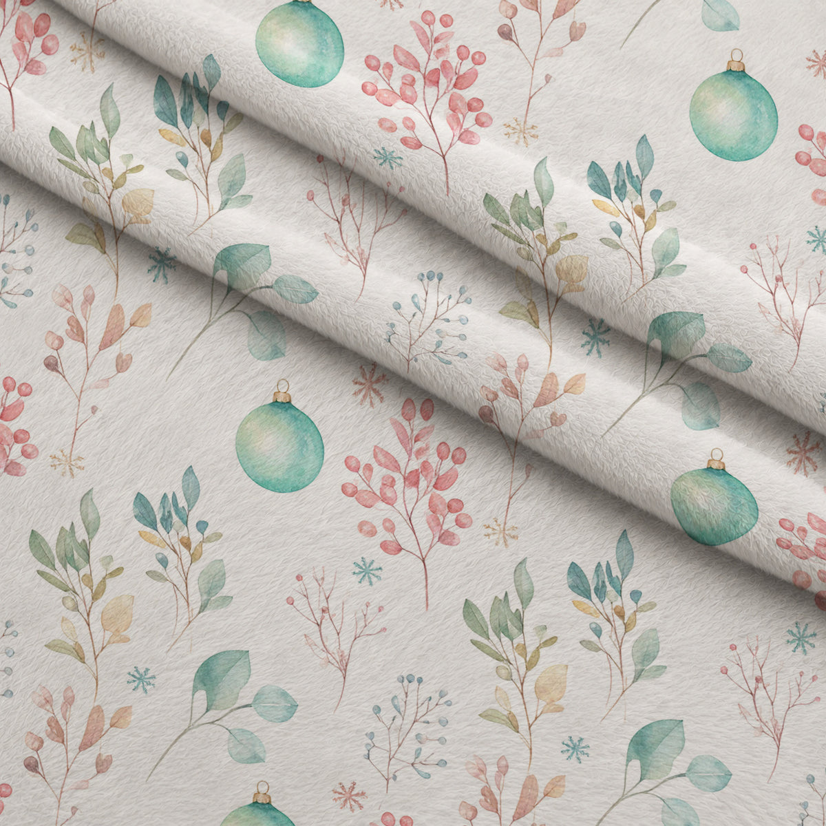 Pastel Pine Wonderland Pattern 25 Minky Fabric — plush minky folded close-up preview (mv-minky-v1:lying)
