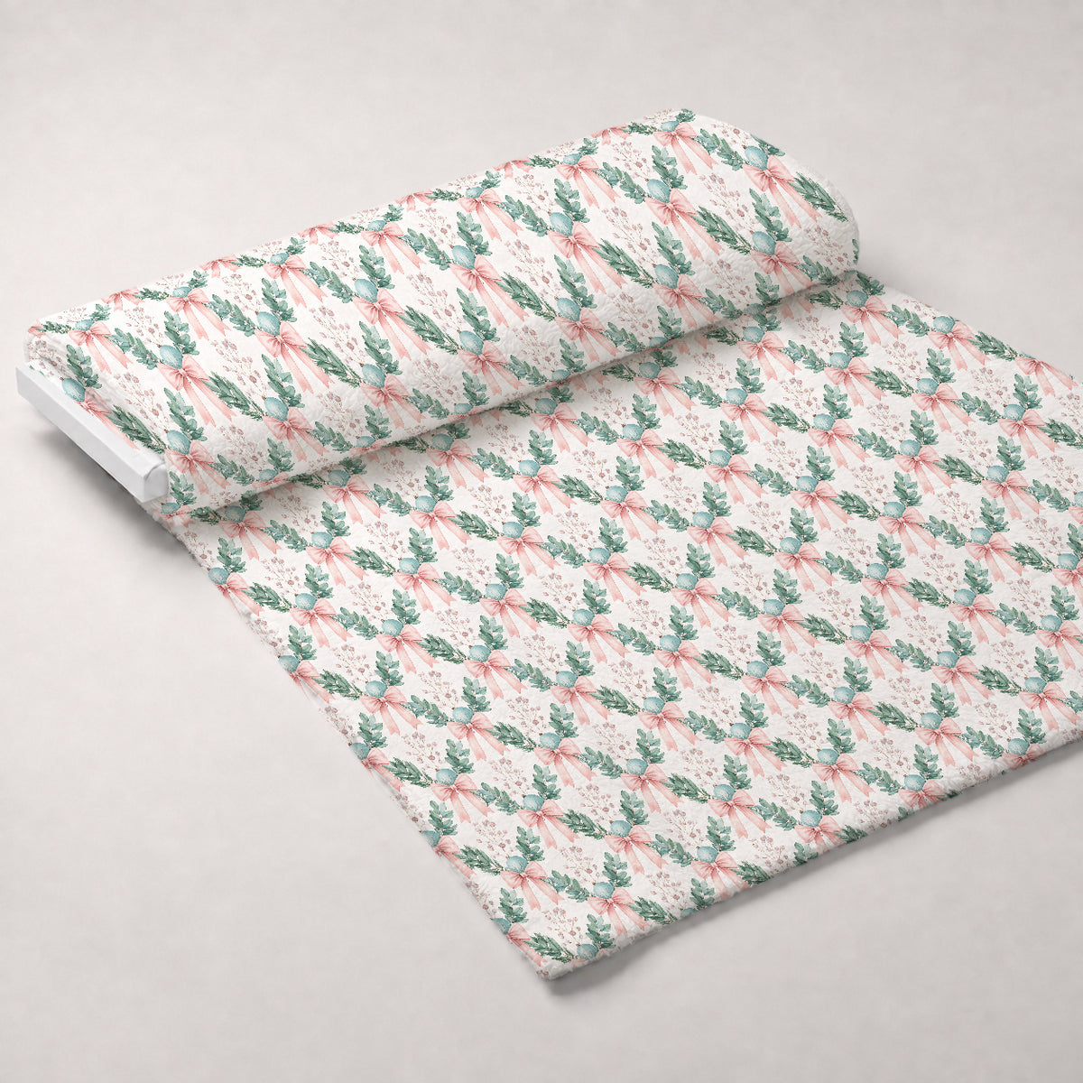 Pastel Pine Wonderland Pattern 3 Minky Fabric — plush minky unrolled bolt preview (mv-minky-v1:bolt)