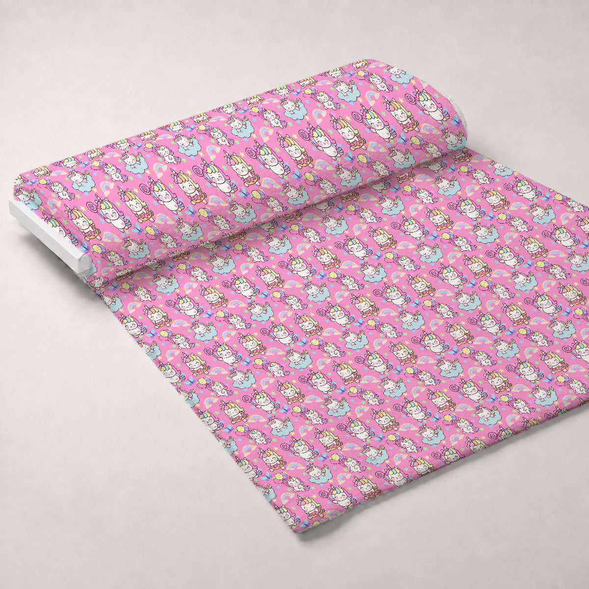 Pastel Pony Dreams Pattern 10 Minky Fabric — plush minky unrolled bolt preview (mv-minky-v1:bolt)