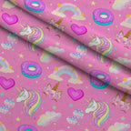 Pastel Pony Dreams Pattern 2 Minky Fabric — plush minky folded close-up preview (mv-minky-v1:lying)