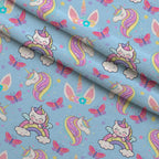 Pastel Pony Dreams Pattern 4 Minky Fabric — plush minky folded close-up preview (mv-minky-v1:lying)