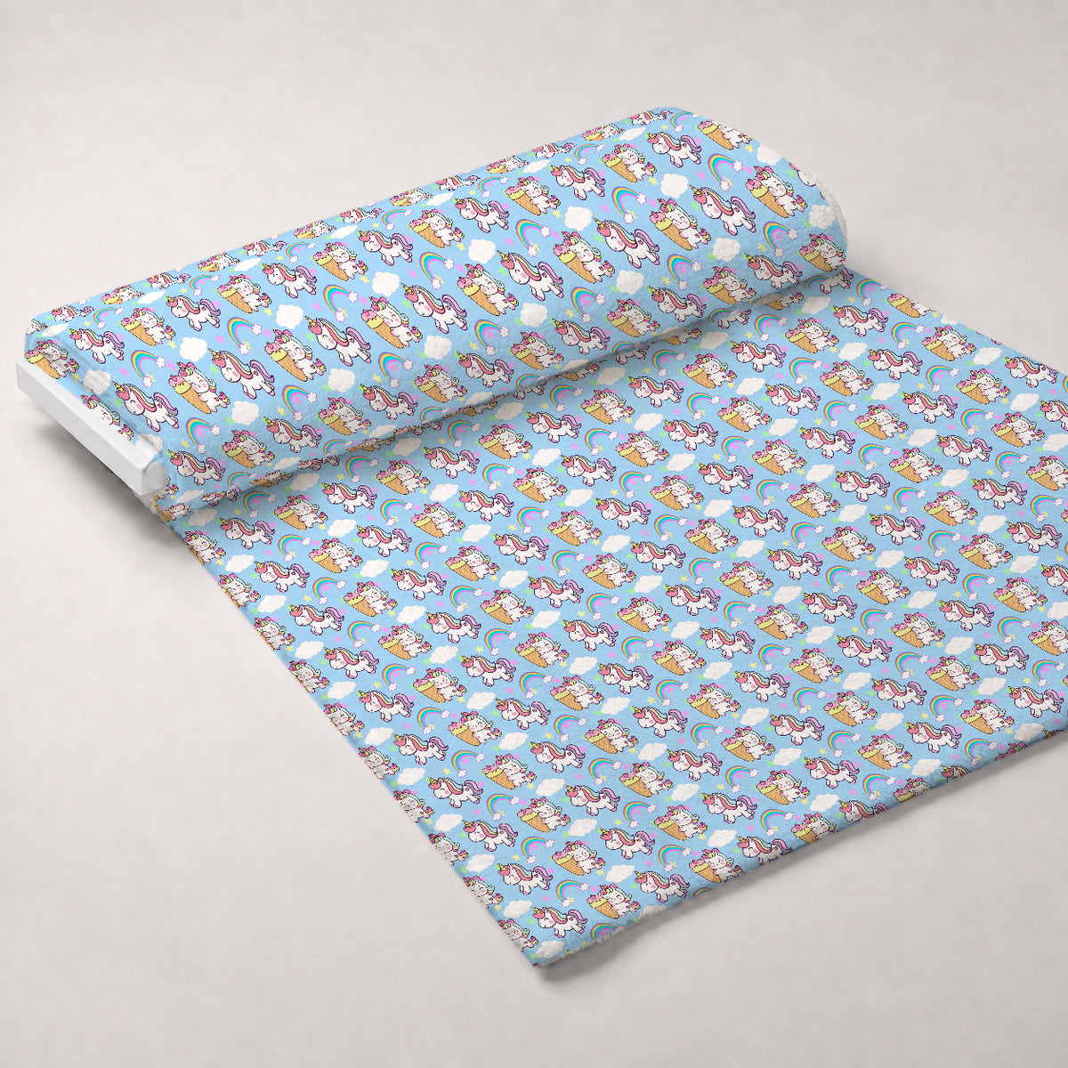 Pastel Pony Dreams Pattern 5 Minky Fabric — plush minky unrolled bolt preview (mv-minky-v1:bolt)