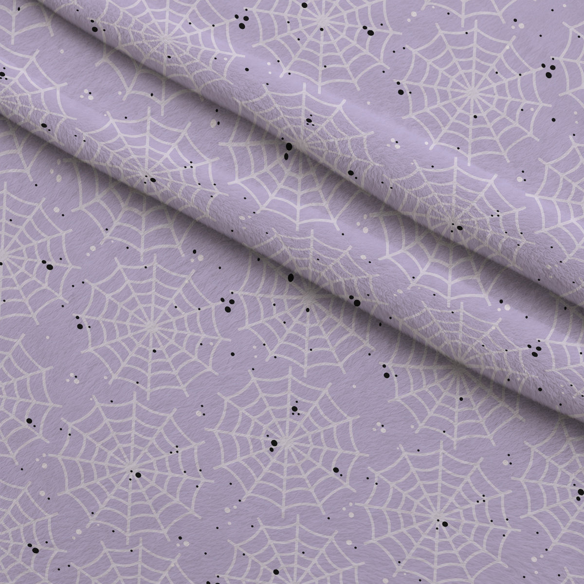 Pastel Spiderwebs Pattern 7 Minky Fabric — plush minky folded close-up preview (mv-minky-v1:lying)