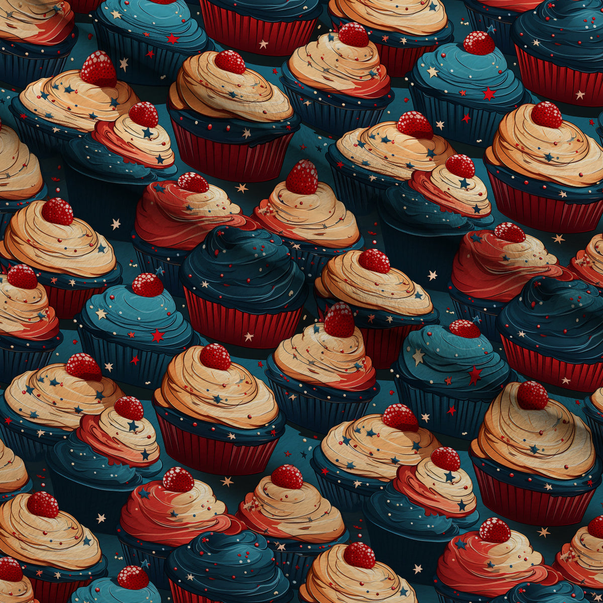 Patriotic Petals Pattern 1 Minky Fabric — plush minky folded close-up preview (mv-minky-v1:lying)