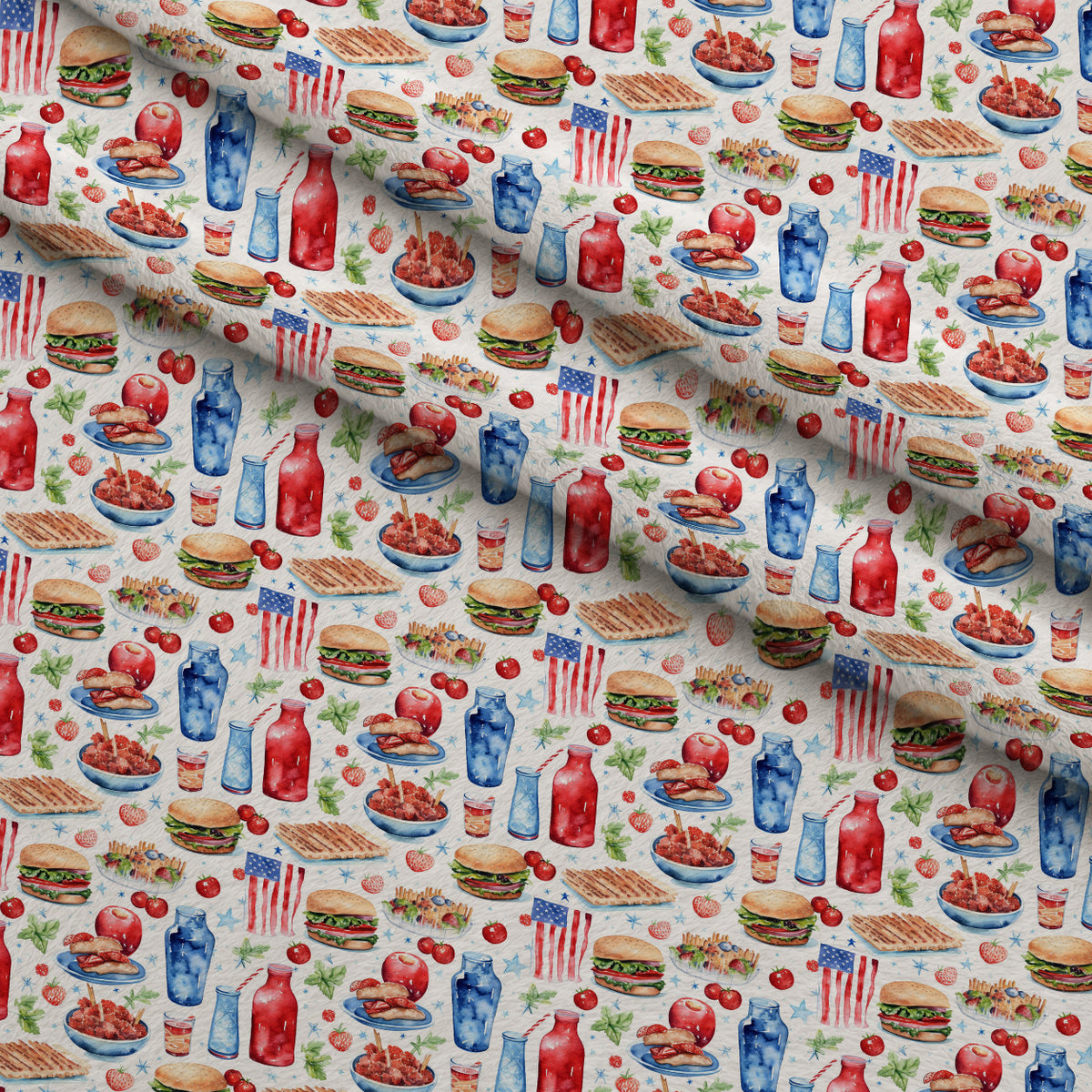 Patriotic Picnic Pattern 9 Minky Fabric — plush minky folded close-up preview (mv-minky-v1:lying)