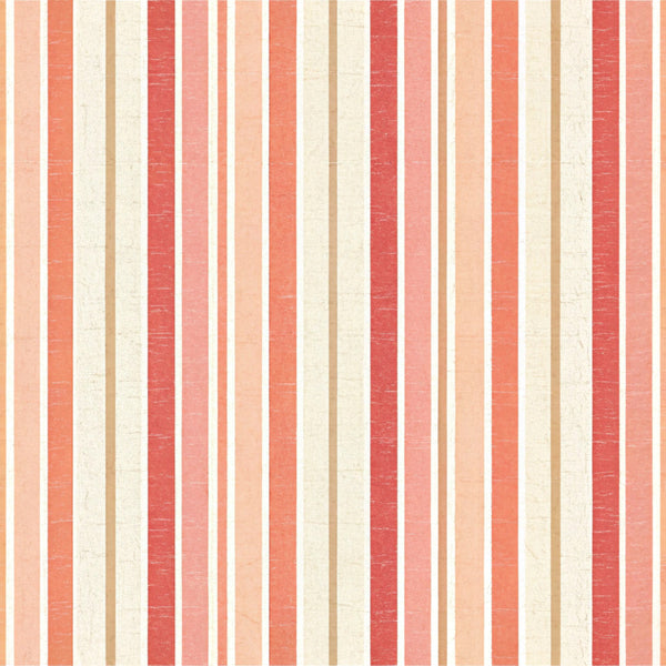 coral pink, cream, beige, red, salmon, peach, striped, vertical stripes, candy stripe, vintage, retro, classic, traditional, elegant, timeless, home decor, bedroom, nursery, playroom, kids room, baby shower, spring, summer, cheerful, warm tones, neutral, aesthetic, cottage core, farmhouse, gender neutral