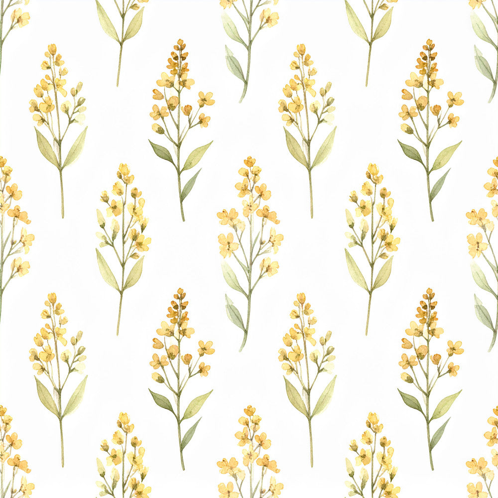 yellow flowers, golden yellow, pale yellow, soft yellow, sage green, muted green, cream white, floral pattern, botanical print, wildflower, nature theme, spring flowers, summer flowers, delicate flowers, vintage floral, watercolor flowers, garden theme, botanical illustration, elegant style, soft style, romantic style, natural theme, cottage core, farmhouse style, gentle pattern, calming design, nursery decor, baby shower, kids room, nature lover
