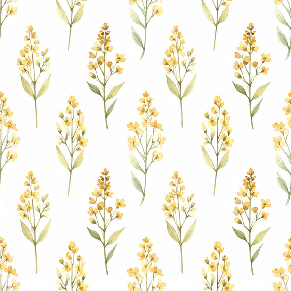 yellow flowers, golden yellow, pale yellow, soft yellow, sage green, muted green, cream white, floral pattern, botanical print, wildflower, nature theme, spring flowers, summer flowers, delicate flowers, vintage floral, watercolor flowers, garden theme, botanical illustration, elegant style, soft style, romantic style, natural theme, cottage core, farmhouse style, gentle pattern, calming design, nursery decor, baby shower, kids room, nature lover
