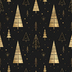 black and gold, gold foil, metallic gold, christmas trees, holiday, winter, festive, elegant, modern, geometric trees, snowflakes, gold dots, luxury, sophisticated, dark background, black background, christmas, seasonal, tree pattern, striped trees, minimalist, contemporary, nature, forest, evergreen, decorative trees, sparkle, glamorous