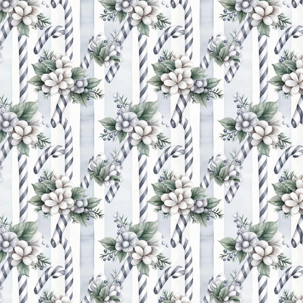 white, cream, sage green, gray, navy blue, floral, striped, botanical, nature, vintage, elegant, traditional, romantic, flowers, leaves, berries, candy cane stripes, twisted rope, spring, garden, cottage core, nursery, baby shower, delicate, feminine, peaceful, soft botanical, classic, timeless
