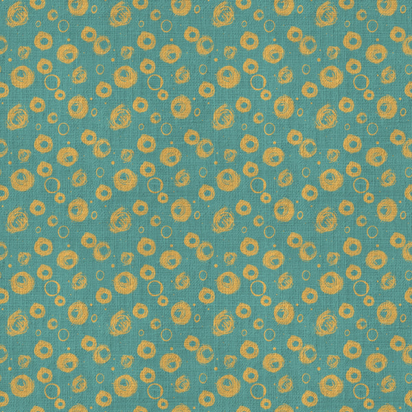 teal blue, golden yellow, mustard yellow, circles, dots, bubbles, geometric pattern, modern style, contemporary design, playful, whimsical, abstract circles, scattered dots, children's fabric, kids room, nursery, baby room, gender neutral, summer vibes, bright and cheerful, retro modern, fun pattern, casual style, playroom decor