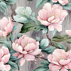 pale pink peonies, soft mint green, dusty rose, sage green, floral pattern, botanical design, peony flowers, nature themed, elegant style, romantic design, spring flowers, delicate petals, pastel colors, soft aesthetic, garden flowers, vintage floral, whimsical style, feminine design, blush pink, cream white, charcoal gray background, multi-floral, layered petals, botanical illustration, spring season, nursery decor, baby shower, cottage core, timeless pattern
