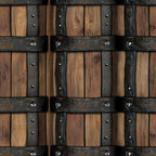 brown, tan, dark brown, wooden barrels, metal bands, rustic texture, western theme, wood grain, iron hardware, rivets, aged wood, barrel staves,, fabric panel, rustic style, frontier decor, cowboy theme, weathered finish, country motif