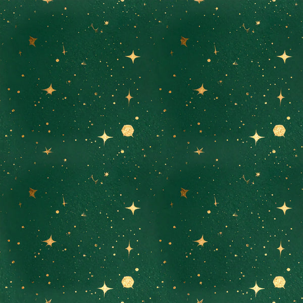 forest green, gold, metallic gold, celestial, stars, moons, night sky, sparkle, twinkle, shimmer, elegant, magical, whimsical, modern, luxury, holiday, christmas, winter, starry night, moon phase, constellation, dreamy, sophisticated, nursery, baby room, kids room, gender neutral, enchanted, glamorous, festive