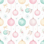 blush pink, sage green, cream, pastel colors, christmas ornaments, holiday, festive, whimsical, elegant, delicate, bows, ribbons, flowers, baby shower, nursery, kids room, playroom, baby girl, soft, gentle, winter, seasonal, decorative balls, floral accents, baby gifts, sweet, charming, enchanting