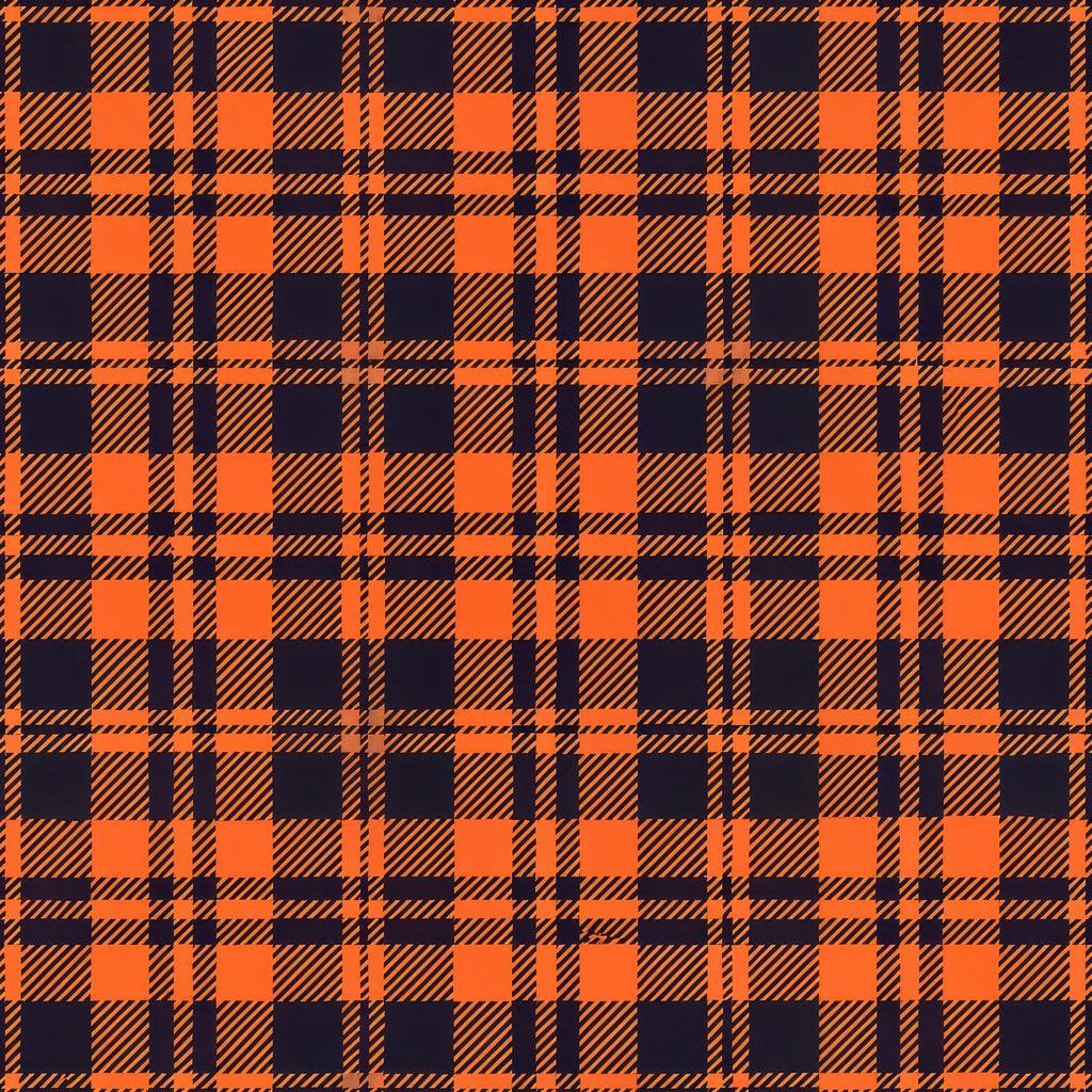 orange, navy blue, gingham, plaid, checkered pattern, diagonal stripes, halloween colors, autumn fabric,, fabric panel, seasonal pattern, geometric design, repeating motif, craft fabric, orange and blue, crosshatch pattern, halloween theme, fall colors, cotton fabric, quilting material