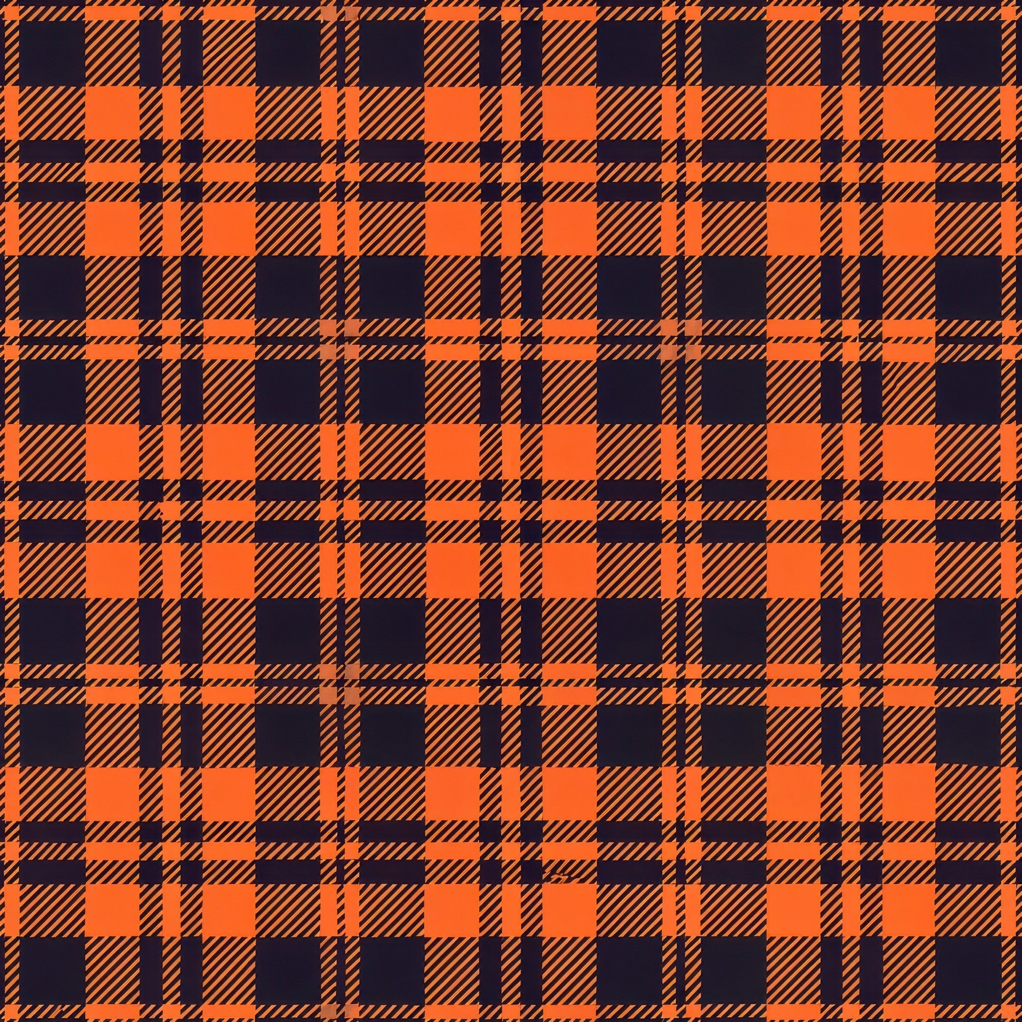 orange, navy blue, gingham, plaid, checkered pattern, diagonal stripes, halloween colors, autumn fabric,, fabric panel, seasonal pattern, geometric design, repeating motif, craft fabric, orange and blue, crosshatch pattern, halloween theme, fall colors, cotton fabric, quilting material