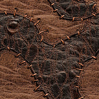 brown leather, rustic texture, western theme, cowboy boots, leather stitching, rope patterns, lasso designs, saddle leather, vintage brown, sepia tones, equestrian motifs, ranch style, distressed leather,, fabric panel, weathered appearance, outdoor adventure, frontier spirit, handcrafted details, western wear