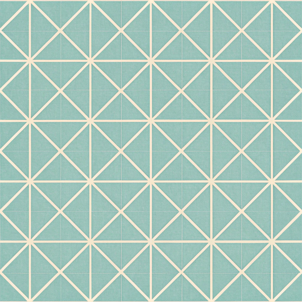turquoise, teal, cream, geometric, triangles, modern, contemporary, minimalist, mid-century modern, scandinavian, abstract, grid pattern, diamond pattern, neutral, clean lines, structured design, sophisticated, elegant, home decor, sewing projects, interior design, architectural, symmetrical, retro, vintage modern, soft furnishings, upholstery