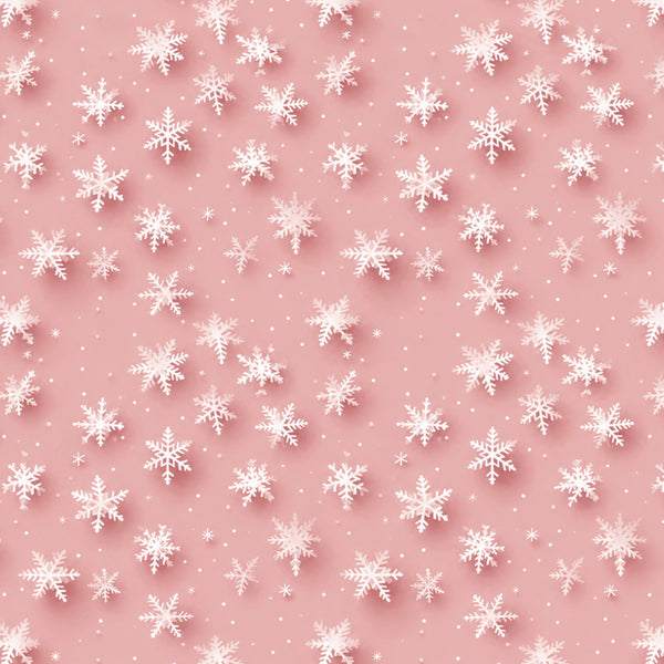 dusty rose, blush pink, mauve, soft pink, white, snowflakes, winter, christmas, holiday, frozen, snow, frost, delicate, elegant, whimsical, modern, festive, sparkle, shimmery, seasonal, december, winter wonderland, nursery, baby, children, kids room, celestial, magical, enchanted, december holiday