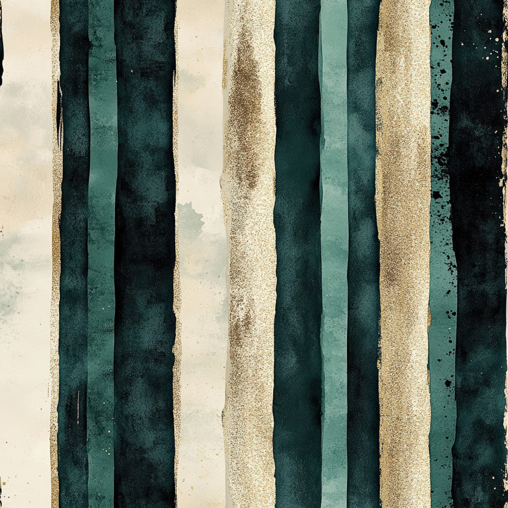 forest green, teal, dark green, cream, ivory, gold, metallic, striped, vertical stripes, modern, elegant, sophisticated, contemporary, geometric, neutral, earthy, home decor, luxury, upscale, textured, gradient, ombre, classic stripes, minimalist, refined, adult, premium, decorative, interior design, haute couture aesthetic