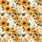 sunflower, golden yellow, cream, beige, olive green, charcoal, floral, botanical, nature, vintage, rustic, autumn, fall, farmhouse, elegant, whimsical, sunflowers, daisies, wildflowers, seed pods, leaves, garden, cottage core, traditional, warm tones, harvest, seasonal, home decor, nursery, bedroom