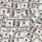 green, beige, cream, white, money pattern, currency design, benjamin franklin, dollar bills, realistic print, cash motif, financial theme,, fabric panel, cotton material, overlapping bills, detailed printing, american currency, paper money, scattered arrangement, novelty fabric