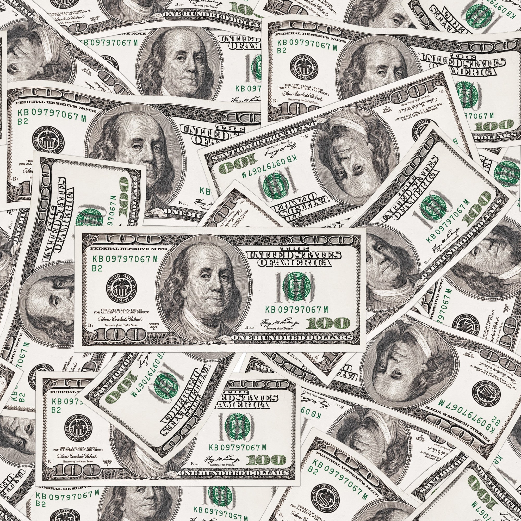green, beige, cream, white, money pattern, currency design, benjamin franklin, dollar bills, realistic print, cash motif, financial theme,, fabric panel, cotton material, overlapping bills, detailed printing, american currency, paper money, scattered arrangement, novelty fabric