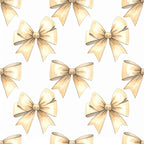 cream, gold, tan, beige, champagne, metallic gold, bows, ribbons, elegant, vintage, luxury, glamorous, sophisticated, feminine, classic, holiday, christmas, gift wrapping, decorative bows, formal, traditional, timeless, nursery, baby girl, pale gold, shiny bows, ribbon pattern, celebration