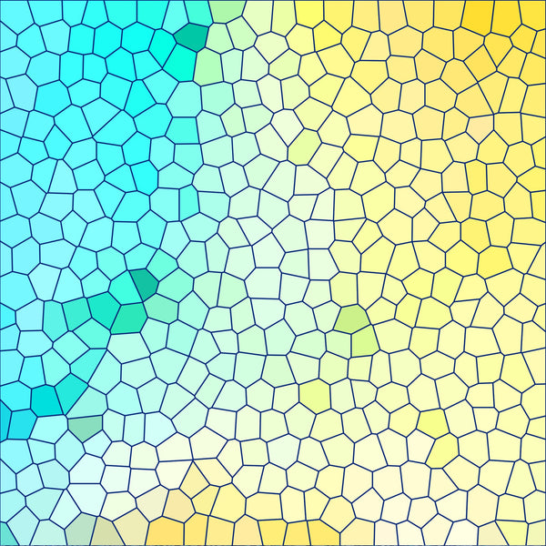turquoise, yellow, orange, cyan, mosaic pattern, stained glass, geometric design, polygonal shapes, gradient colors, abstract art, modern style,, fabric panel, tessellation, blue-green spectrum, warm tones, cool tones, contemporary design, artistic mosaic, colorful blocks