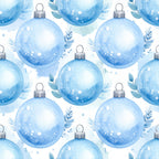 ice blue, light blue, powder blue, silver, white, watercolor, winter, christmas, holiday, ornaments, baubles, spheres, sparkly, glitter, shimmering, evergreen branches, pine needles, festive, elegant, whimsical, snowy, frosty, metallic accents, decorative, seasonal, celebration, modern, contemporary, soft, dreamy